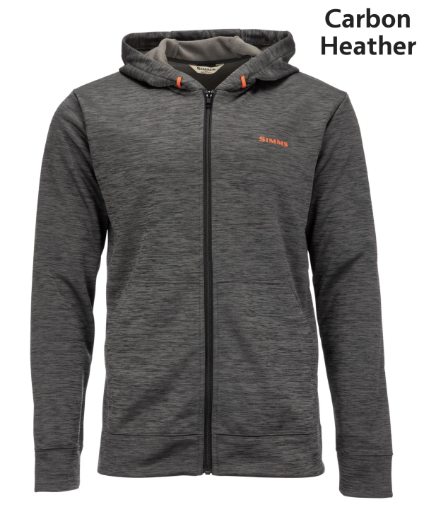 Simms Challenger Hoody Full Zip Black Heather Simms Challenger Hoody Full Zip Black Heather